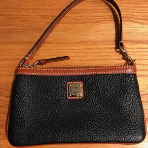 Dooney & Bourke Pebble Grain Large Slim Wristlet Black
